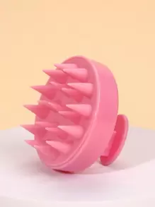 1 件套按摩洗发刷、头皮按摩器、硅胶发梳、清洁刷和沐浴工具 - 彩色 - 查看 3