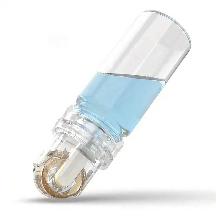 Roller 64 Pins Micro Titanium Needle Tips Derma Needles Skin Care Anti Aging Whitening Bottle Roller Serum Reusable - Clear - View 1