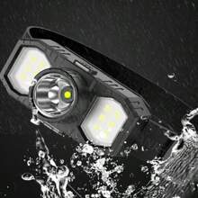 NetHong Super Bright Waterproof LED Head Torch Headlight USB Rechargeable Headlamp UK - Black - View 10
