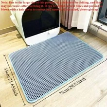 1 件猫砂垫，猫用品，宠物厕所防水双层宠物猫砂盆垫防滑沙猫垫可洗床垫宠物清洁用品，猫配件