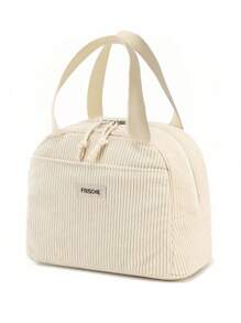 1pc Oxford Cloth Portable Insulated Lunch Bag, Rectangular With Aluminum Foil Layer, Reusable Insulated Cooler, Suitable For Students, Office Workers, And Outdoor Picnics, Keeping Food Warm, Fresh, Waterproof, Fall & Winter Straight Down, Gifts For Teachers, Friends And Family, Valentine's Day Gift,Back To School,Christmas Day School Supplies Travel Essentials