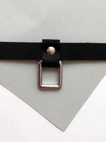 1 件带吊坠的颈链、皮革颈链、带吊坠的项圈、机车颈链、小猫项圈、带方形的项链。