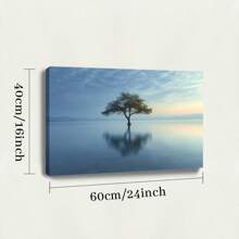 1 Pc, A Serene Photograph Of An Isolated Tree Standing Tall In The MidOriginal, Canvas, Wall Art, Living Room Wall Decor, Bedroom, Bathroom, Framed Wall Art Prints, Hanging Paintings, Home Decor, Festivals. Home D 3 - 彩色 - 查看 9