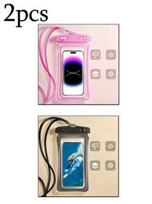 2 Stücke wasserdichte Handytasche, wasserdichte Handytasche mit Touchscreen, geeignet für Strand, Kreuzfahrt und Reisen, Schwimmen, Rafting, Radfahren, Bergsteigen, Camping, Wandern, Unterwasserfotografie, Tauchen, spezielles Regenschutz-Handyhülle für Outdoor, geeignet für alle Handy