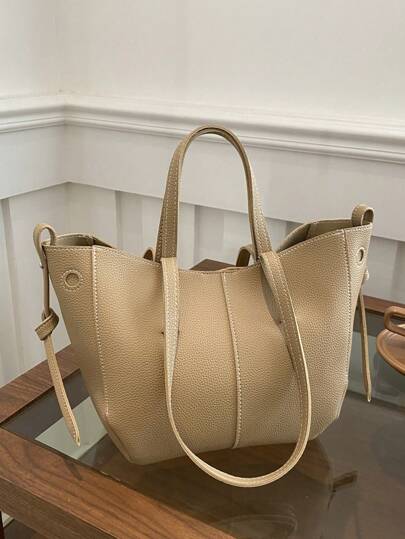 Pol Wing Design 小众法式托特包，Cyme 奢华复古欧式上班通勤手提包，单肩水桶腋下购物袋