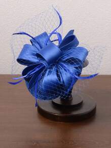 Elegant Ladies Small Hat, British Style Fascinator Headpiece, Vintage Lady's Hat Suitable For Party, Tea Party, Wedding Photo Shooting, Decorated Headwear With Veil