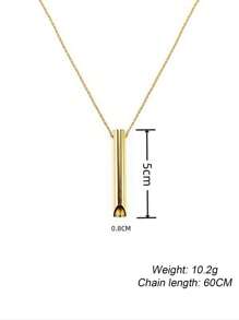 1pc Stainless Steel Breathe Adjustable Necklace Pendant, Unique Stress Relief Gift For Him/Her