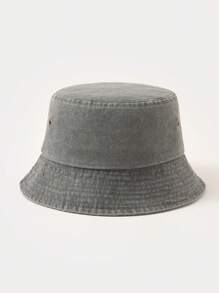 1 pieza Sombrero de cubo de unicolor y transpirable con perforaciones, adecuado para primavera, verano y otoño, sombrero de sol para hombre para uso diario al aire libre. Sombrero de verano adecuado para actividades al aire libre en verano como senderismo y pesca