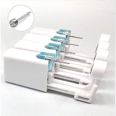 Juego de 1-24 piezas de kit estéril desechable para perforación de orejas, piercing de cartílago, trágus y hélix, con máquina perforadora sin dolor, herramienta y pendientes