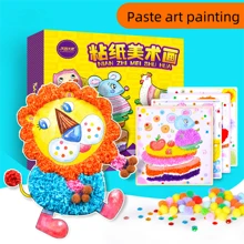 1 pieza Pintura de pegatinas 3D de un ángel de hibisco, manualidades creativas de pintura de pegatinas de dibujos animados para niños