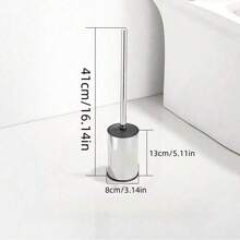 1 Peça Escova de Vaso Sanitário com Suporte para Banheiro, Escova de Limpeza de Vaso Sanitário, Suporte Montado na Parede, Escova Escovada