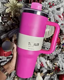 40oz Large Capacity Stainless Steel Insulated Tumbler With Handle & Straw – Double-Wall Vacuum Insulation For Hot & Cold Beverages, Perfect For Home, Office, Gym, Or Camping – Durable, Portable, And Leak-Proof Design For All-Day Temperature Retention, Perfect For Gift Giving, Mother's Day Gift! - E款 - 查看 1
