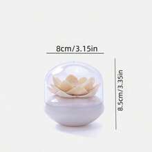 Chinese stijl Lotusbloem patroon tandenstokerhouder, draagbare bamboe tandenstoker opbergdoos, transparante deksel desktop decoratie organizer, creatieve tandenstoker & tandzijde container