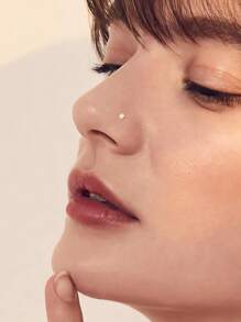 1 件/2 件/3 件/4 件女士鼻钉环套装水晶鼻环 1.5/2/2.5/3 毫米螺丝鼻孔穿孔耳环首饰 - 彩色 - 查看 2