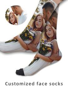 1 Pair Custom Face Socks, Custom Photo Sock, Custom Printed Socks, Personalized Funny Face Socks, Custom Picture Socks, Put Any Face On The Socks, Anniversary Gift, Valentine Gift, Birthday Gift, Wedding Gift, Mother's Day Gift, Father's Day Gift, Best Friend Gift, Gift For Mom/Dad, Gift For Girlfriend/Boyfriend, Gift For Her/Him