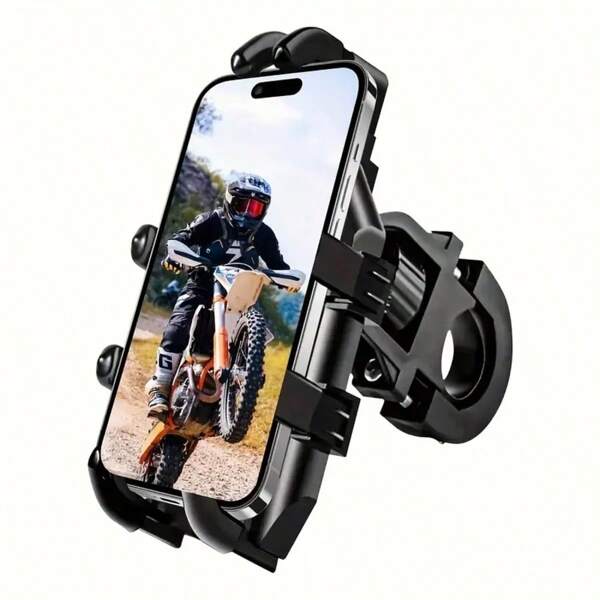 Motorcycle Phone Holder, Rotatable Shock-Resistant Motorcycle And Bicycle Phone Stand