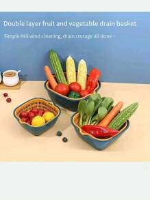 8pcs/6pcs,Drain Basket, Vegetable Wash Basket, Colander Basket, Plastic Filter Basket, Reusable Wash Basket, Kitchen Household Colander, Fruit Wash Basket, Kitchen Supplies, Kitchen Gadgets, Kitchen Accessories