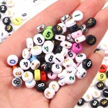 100pcs/Pack Acrylic Square & Flatround Letter Loose Beads, Fashion Cute Colorful Plated, Neon Colors, Multi-Choice For DIY Bracelets, Necklaces, Jewelry, Phone Charms, Keychains Making, Wholesale Beads