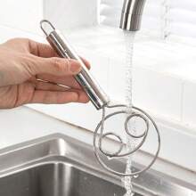 Stainless Steel Flosser, Flour Cake And Dough Mixer, Creative Coil Egg Beater, Kitchen Baking Tool - Multicolor - View 3
