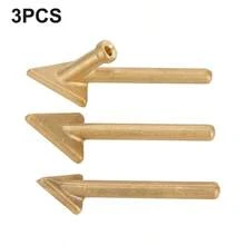 Juego de puntas de soldador de 3 piezas con cabezal de rectificado triangular para reparación de cobre, puntas de soldador de plástico de repuesto para soldador de 80 vatios - Dorado - Ver 4