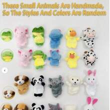 5pcs Assorted Cartoon Style Finger Puppets, Comforting Small Plush Toys