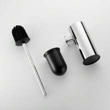 1 Peça Escova de Vaso Sanitário com Suporte para Banheiro, Escova de Limpeza de Vaso Sanitário, Suporte Montado na Parede, Escova Escovada