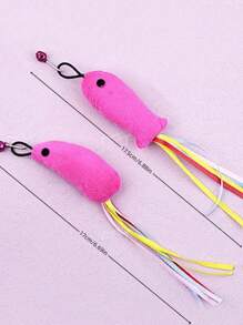 1 sztuka interaktywna zabawka do drażnienia kota, sztuczny dzwonek z piórami dla zwierząt domowych, produkt wymienny, odpowiedni do ćwiczeń i samodzielnej rozrywki kota, ręczny patyk do drażnienia, różne owady zastępują głowę