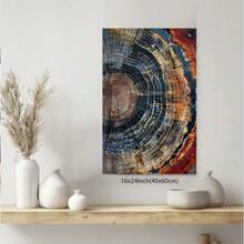 Framed Abstract Tree Ring Canvas Art Print - Modern Wall Decor, Colorful Swirl Pattern Poster For Living Room & Bedroom, Creative Home Decoration, High Quality Decorative Posters, Dormitory, Gym, Bar, Cafe, Arcade, Room Living Room Wall Decoration Painting, Perfect Gift - Framed - View 3