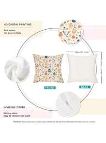 4 件套复活节系列短毛绒枕套、长枕沙发垫套 - 彩色 - 查看 3