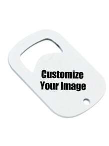 Aanpasbare roestvrijstalen flesopener met dubbelzijdige fotoprint, gepersonaliseerde metalen bier-/wijnflesopener