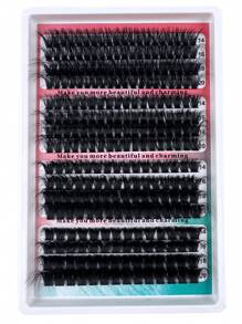 296 件/272 件簇状假睫毛套装 - 0.07 毫米，混合长度 14-20 毫米，CC/D/DD 卷曲，自然蓬松风格，睫毛引人注目，可重复使用，适合初学者睫毛簇、睫毛簇、单根睫毛、睫毛、假睫毛 - DD - 查看 4