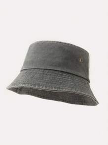 1 pieza Sombrero de cubo de unicolor y transpirable con perforaciones, adecuado para primavera, verano y otoño, sombrero de sol para hombre para uso diario al aire libre. Sombrero de verano adecuado para actividades al aire libre en verano como senderismo y pesca