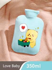 1 件卡通热水袋，充气防爆防漏植绒暖手宝，注水暖肚脐，设计可爱 - 彩色 - 查看 20