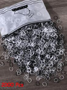 2000/4000 peças de elásticos de cabelo femininos de 0,47 polegadas para laços de cabelo, pequenos mini elásticos, grandes prendedores de rabo de cavalo para tranças, cordas de cabelo, acessórios de cabelo para uso diário, elásticos de cabelo