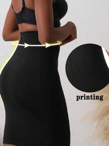 1pc Seamless High-Waist Postpartum Abdomen Sculpting Slip Dress