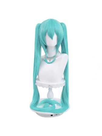 42inch Green Anime Long Synthetic Hair Lolita Cosplay Halloween Wig