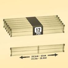 8/10/12/14/16pcs Adjustable Plastic Drawer Dividers: Expandable Grid For Organizing Clothes, Socks, And More In Home Storage Units - Grey - View 12