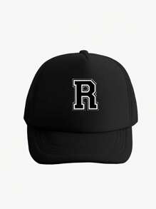1pc Kid's 26-Letter Baseball Hat, Fashionable And Versatile Mesh Breathable Sun Hat, Suitable For Daily Outings In Spring And Summer, Suitable For Use As A Gift