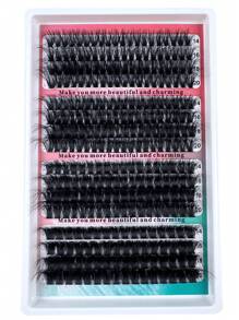 296 件/272 件簇状假睫毛套装 - 0.07 毫米，混合长度 14-20 毫米，CC/D/DD 卷曲，自然蓬松风格，睫毛引人注目，可重复使用，适合初学者睫毛簇、睫毛簇、单根睫毛、睫毛、假睫毛 - DD - 查看 14