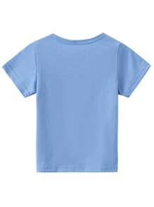 Customized T-Shirt For Young Boy, Suitable For Spring, Summer, Autumn, Can Print Your Family Members Photos, Pet Photos, Life Photos, Commemorative Photos