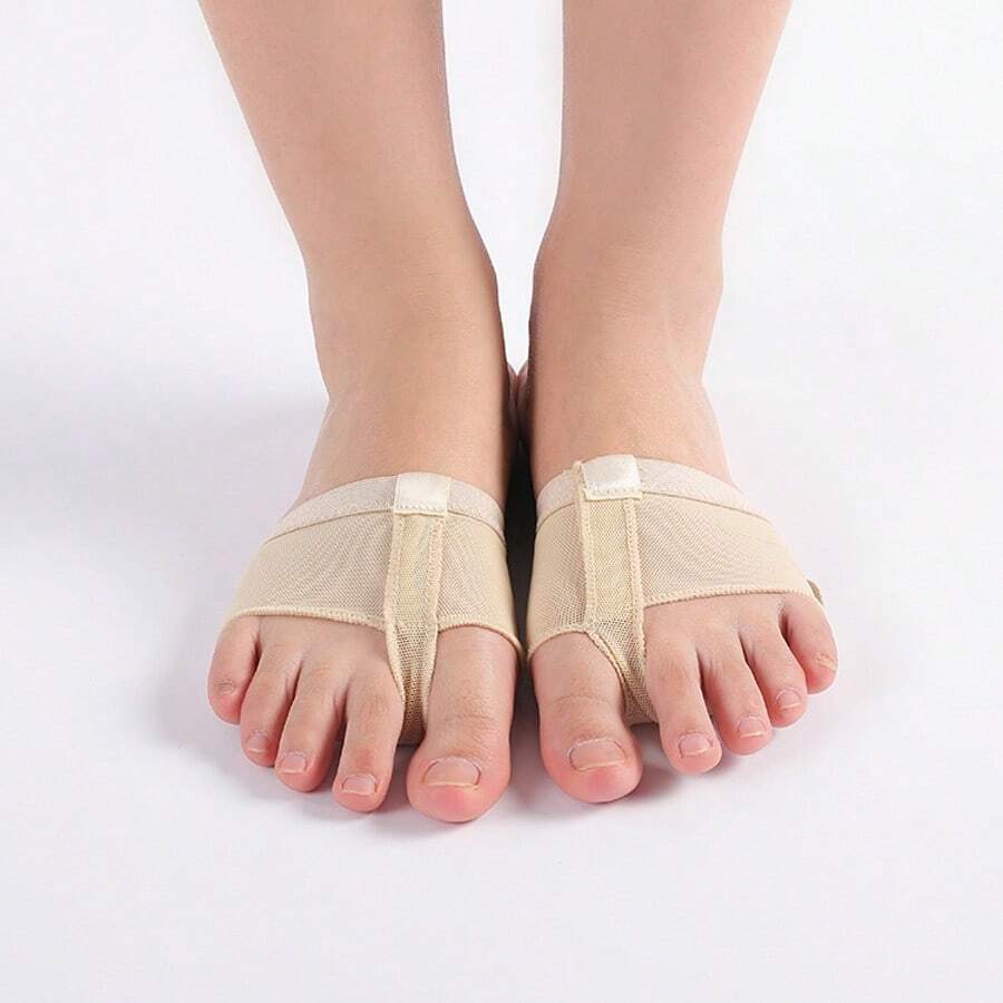 1pair Of Men's And Women's Belly Dance Shoes With Thin Fiber Elastic Clip Toe Latin Ballet Shoe Front Pads
