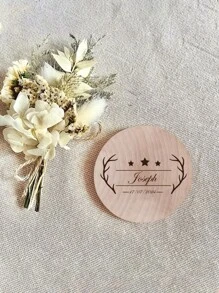 1/3/Customizable Bamboo Bottle Opener With Name And Date, Suitable As Wedding Gifts, Can Be Used As Handmade Magnetic Bottle Opener, Fridge Magnet, Wedding Favors, Multi-Functional Wooden Bottle Opener Suitable For Guests, Ideal Wedding Souvenirs