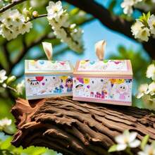 1pc/2pcs/6pcs/10pcs Holiday, Cute Candy Gift Balloons, Small House Satin Ribbon Small Gift Box, Marble Retro Pattern, Creative, Party Decoration Box, Reusable, Candy Box, Snack Box, Small Gift Box For Friends And Classmates - Multicolor - View 6