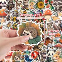 50 件动物贴纸乙烯基美学贴纸剪贴簿、日记、保险杠、滑板、水瓶、卡通、安全帽、汽车贴纸和贴花 - 彩色 - 查看 2