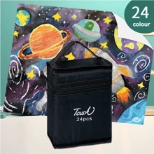 12/24/36/48/60/80/120/168pcs Art Student Marker Pen Set, Painting Sketch Watercolor Pens Suitable For Art Students To Color, Sketch And Draw, Double Ended Oily Markers, Suitable For Art Students, Paintbrush, Suitable For Elementary Students, School Supplies, Available In 12/24/30/36/48/60/80/120/168 Colors
