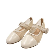 Ballerines semi-transparentes pour femmes avec sangle réglable, marque JZ Brothers - Beige - Voir 3