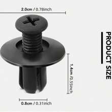 [50/100 pièces Rivets de fixation] 50/100 pièces Rivets de fixation en plastique, agrafes automobiles pour l'intérieur/l'extérieur/le coffre, vis à installation rapide pour le pare-chocs et les ailes, écrous industriels, couvrant le filetage complet