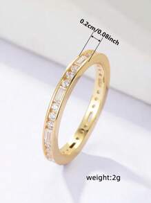 1 PC Gorgeous 925 Sterling Silver Cubic Zirconia Rings Wedding Jewelry For Women Fine Jewelry