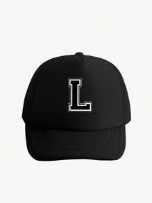 1pc Kid's 26-Letter Baseball Hat, Fashionable And Versatile Mesh Breathable Sun Hat, Suitable For Daily Outings In Spring And Summer, Suitable For Use As A Gift