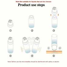 Roller 64 Pins Micro Titanium Needle Tips Derma Needles Skin Care Anti Aging Whitening Bottle Roller Serum Reusable - Clear - View 3